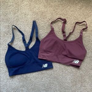 New Balance Women's Sports Bra Set - Navy and Mauve